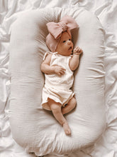 Load image into Gallery viewer, Luna + Luca Pointelle Organic Cotton Baby Girl Summer Set - Cream
