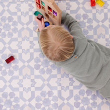 Load image into Gallery viewer, Blue Tile Vegan Leather Mat
