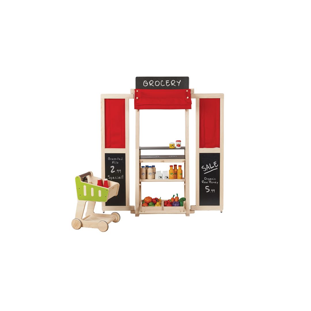 PlanToys Wooden Eco-Friendly Kids' Pretend Play Center
