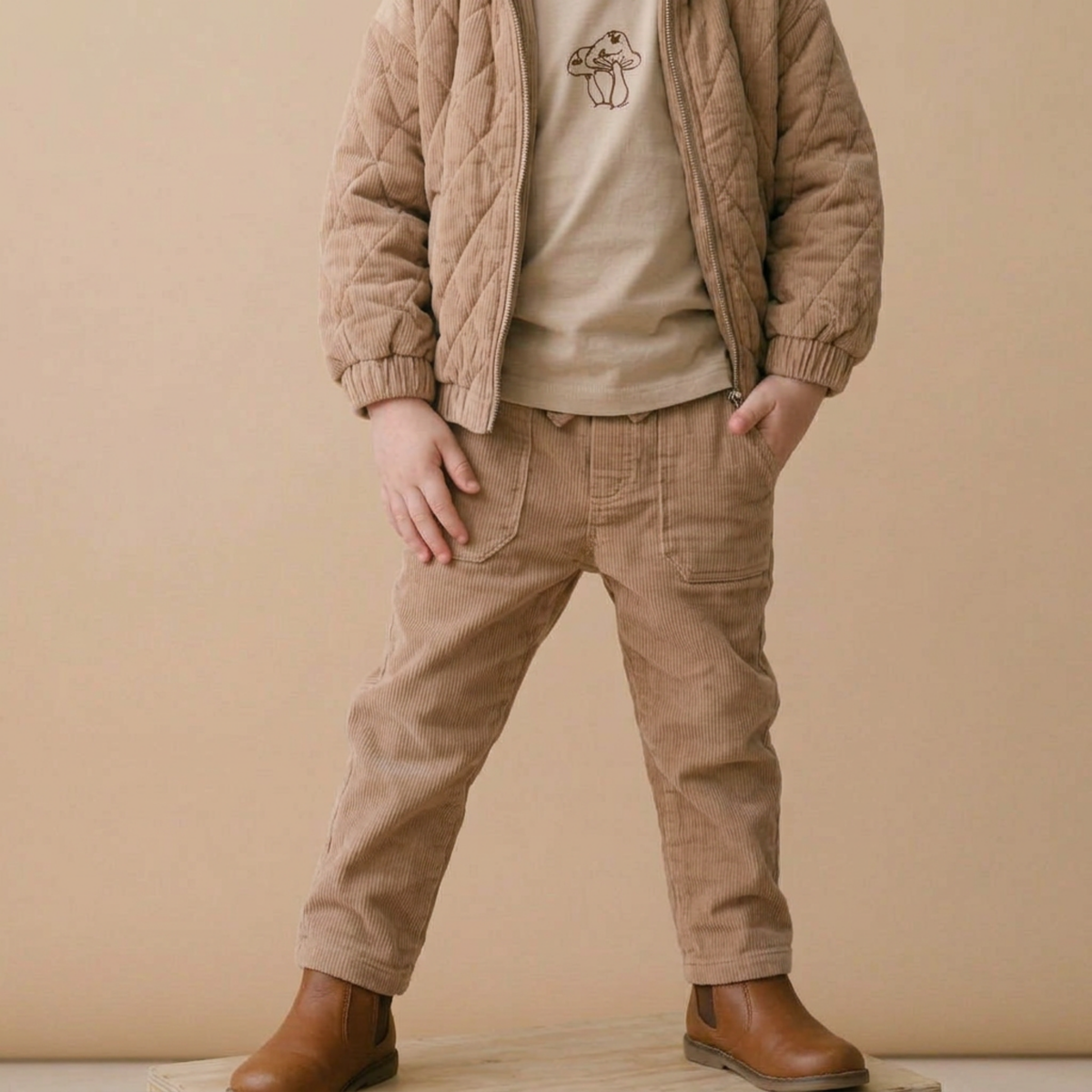 Organic Cotton Corduroy Pants for Babies & Toddlers – Taupe