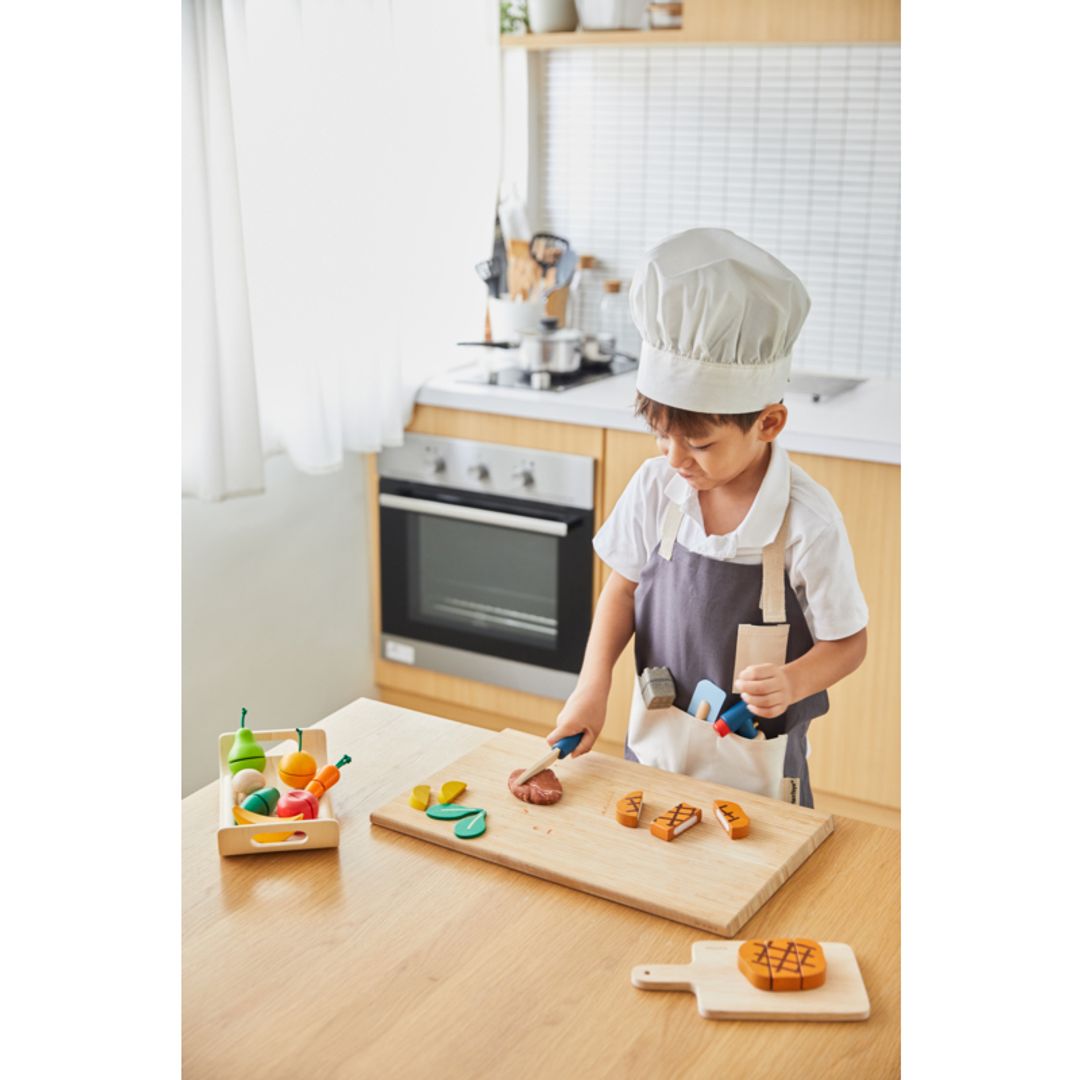 PlanToys Eco-Friendly Wooden Pretend Play Kids' Chef Set