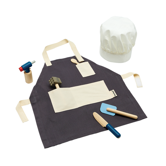 PlanToys Eco-Friendly Wooden Pretend Play Kids' Chef Set
