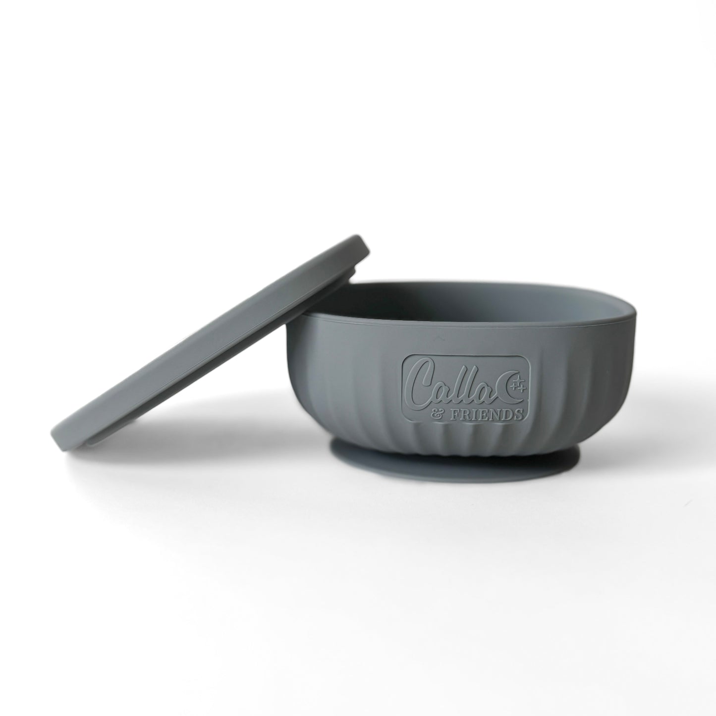 Calla and Friends Boston Bowl | 100% Food-Grade Silicone Suction Bowl with Lid | BPA-Free Toddler Bowl