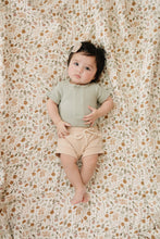 Load image into Gallery viewer, Mebie Baby Sage Organic Cotton Ribbed Snap Bodysuit
