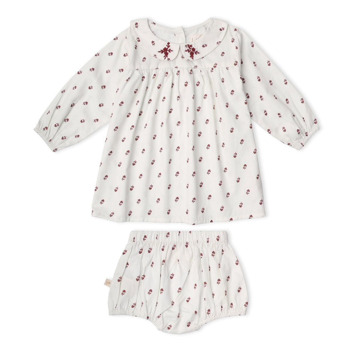 Organic Peter Pan Collar Dress for Babies – Forest Scatter