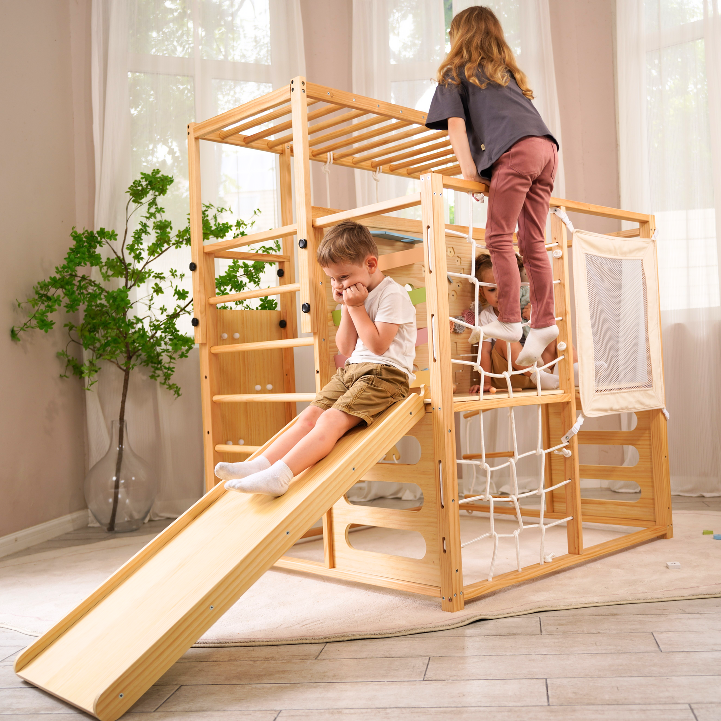 Avenlur Alpine Eco-Friendly Wooden Adventure Gym - Ultimate Indoor Play Experience