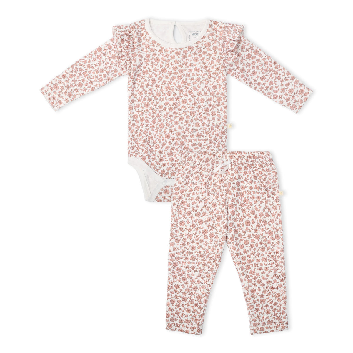 Organic Ruffle Bodysuit & Pants Set for Babies – Wild Petal
