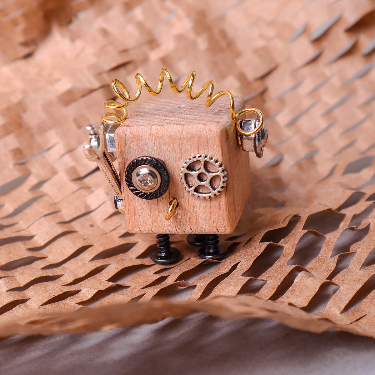 Kitsville Timberbot Kit – Build 2 Wooden Robots – Wooden DIY Craft Kit