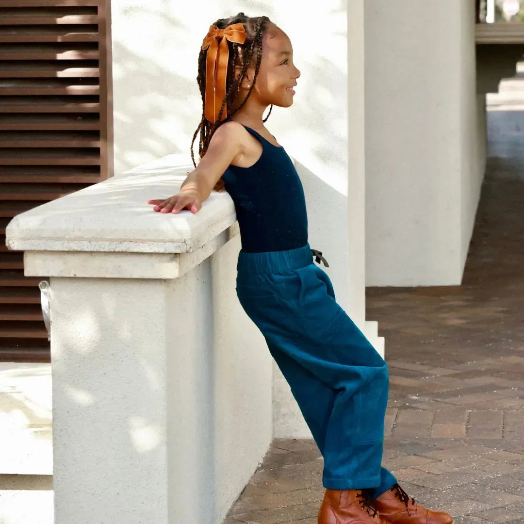 Jackalo Organic Cotton Corduroy Jules Pants - Peacock