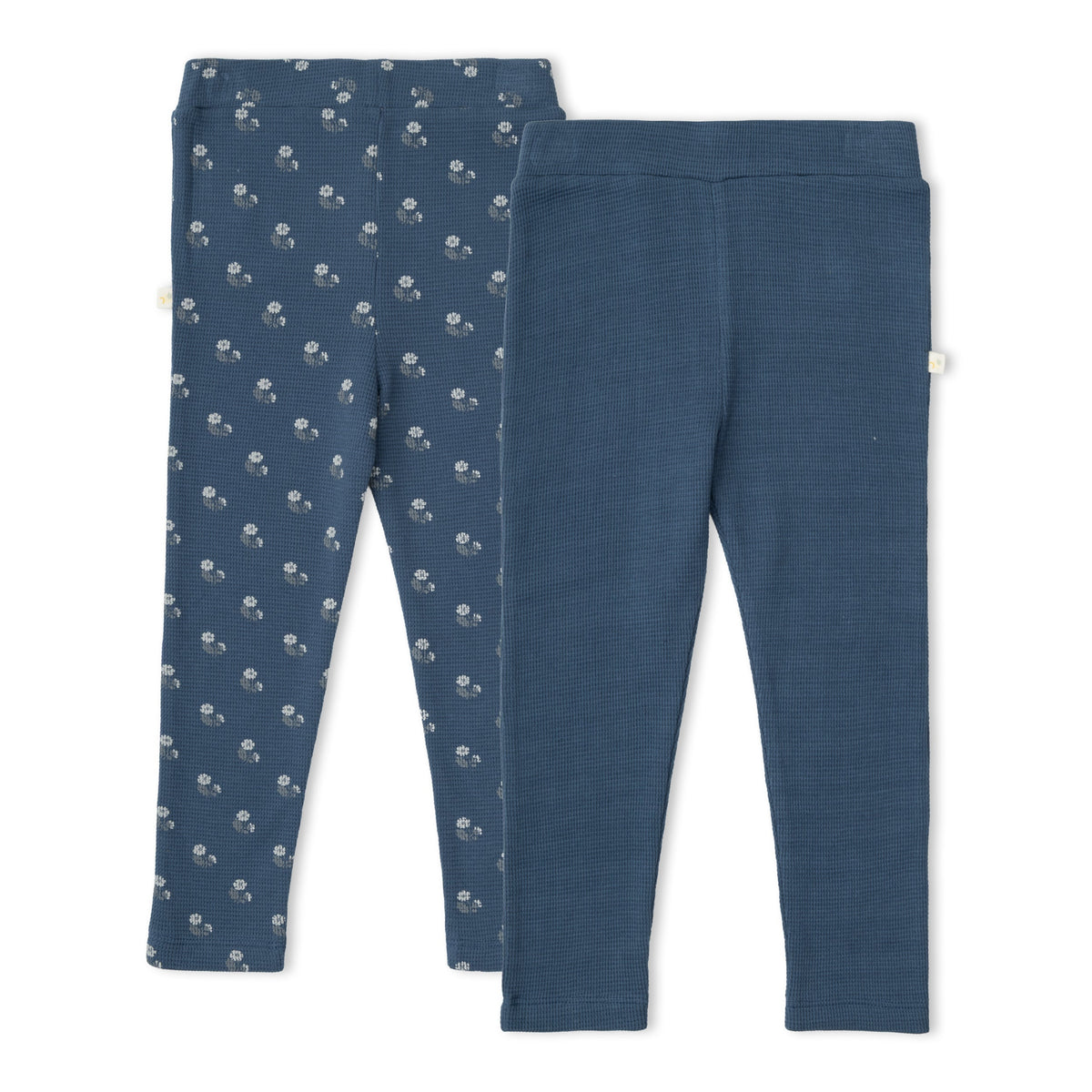 Organic Cotton Leggings, Set of 2 for Babies & Toddlers – Indigo Blossom + Navy