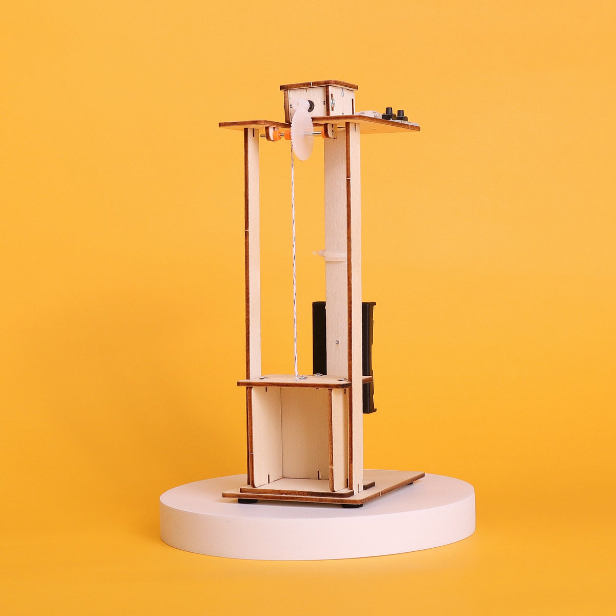 Kitsville Electric Elevator DIY Kit – Wooden STEM Building Kit for Kids 8+