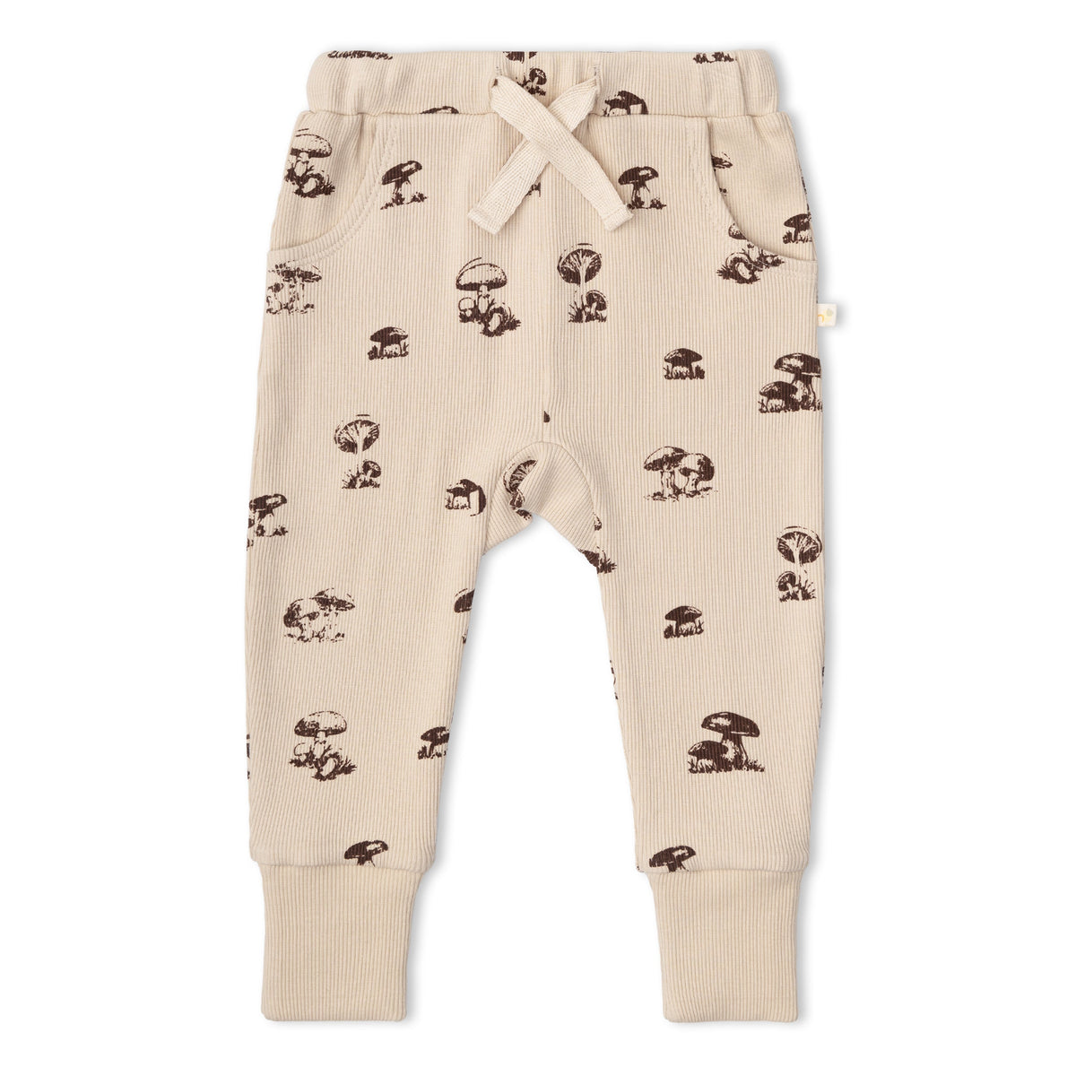 Organic Cotton Kimono Onesie & Pants Set for Babies – Mushroom