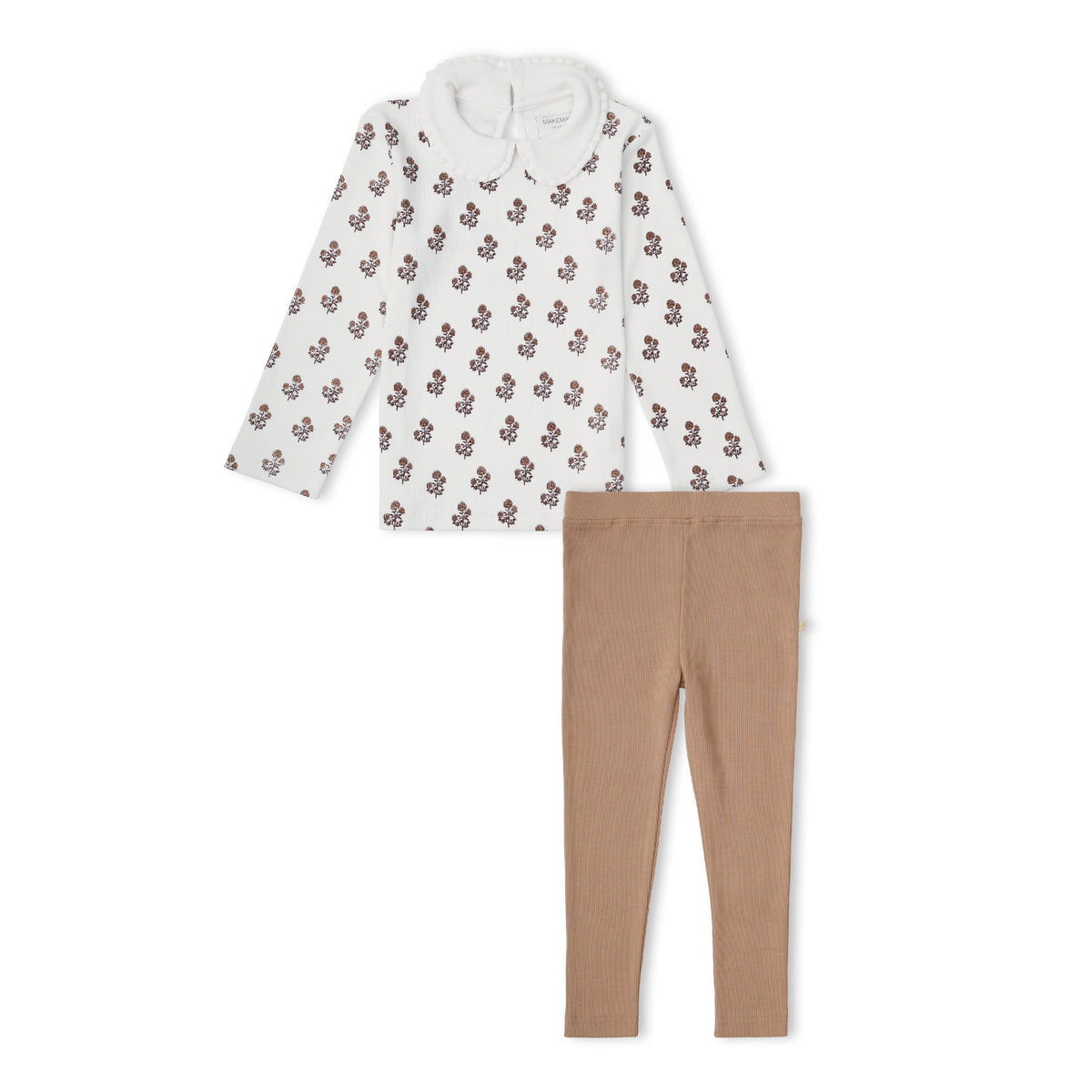 Organic Cotton Ruffle Collar Top & Leggings Set for Babies & Toddlers – Loom
