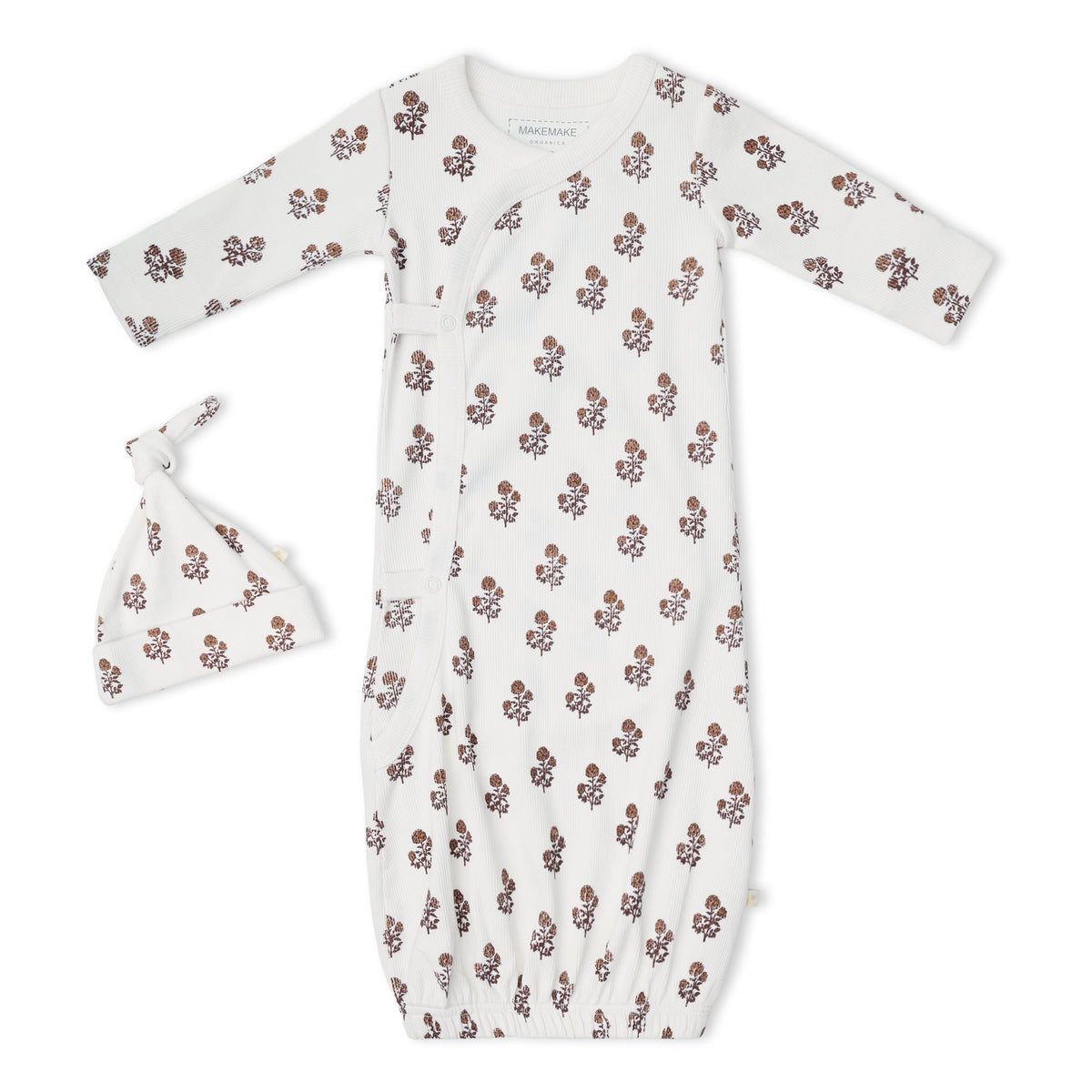 Organic Cotton Kimono Newborn Sleep Gown & Hat Set – Loom