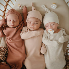 Load image into Gallery viewer, Mushie Organic Cotton Ribbed Baby Bonnet
