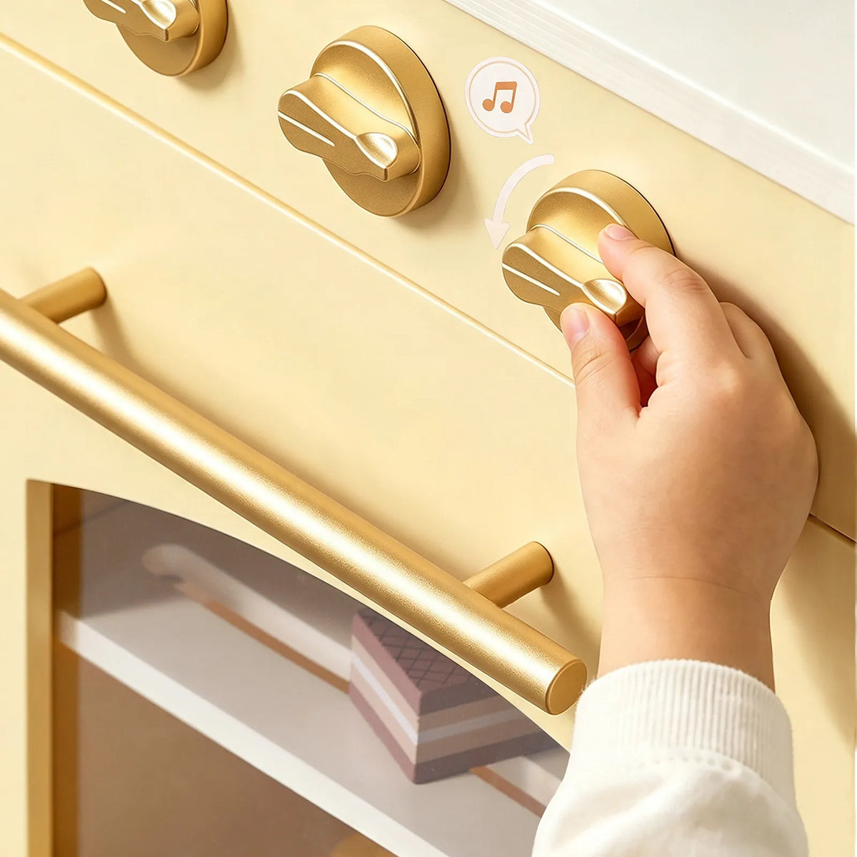 Tiny Land Wooden Play Kitchen with Storage – Cottage-Style Toddler Kitchen
