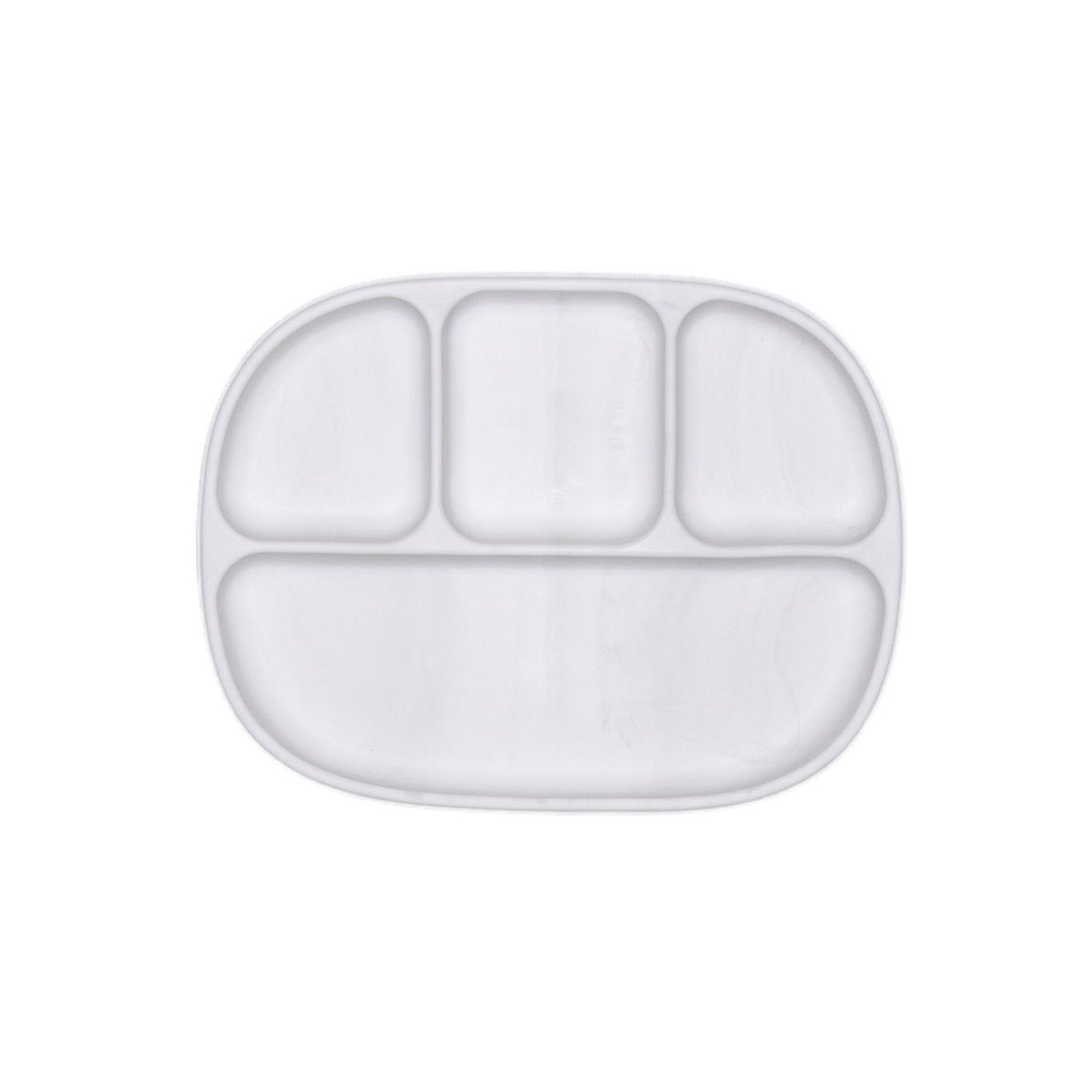 Calla and Friends 4-Section Suction Plate | Food-Grade Silicone Divided Plate for Toddlers