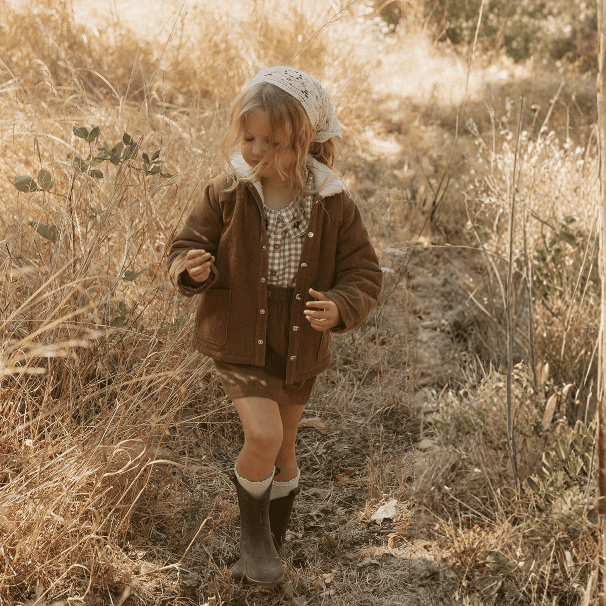Organic Corduroy Jacket with Sherpa Lining for Toddlers – Brown