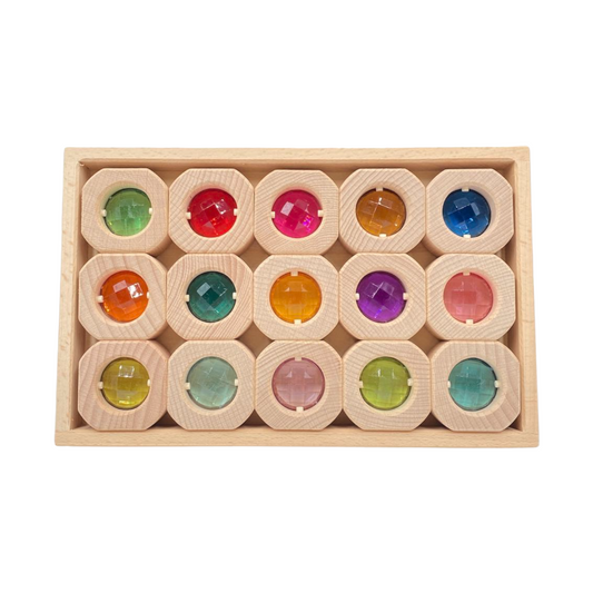 15 Pcs Bitcoin Pastel/Macaron Window Blocks Set with Storage Tray