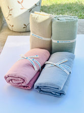 Load image into Gallery viewer, Organic Cotton Gauze Muslin Swaddle Blanket
