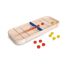 Load image into Gallery viewer, PlanToys Eco-Friendly Wooden Kids&#39; 2-In-1 Shuffleboard Game
