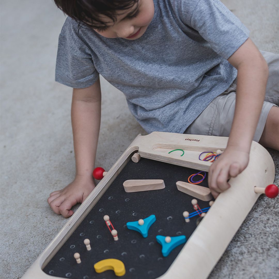 PlanToys Sustainable Wooden Pinball Game