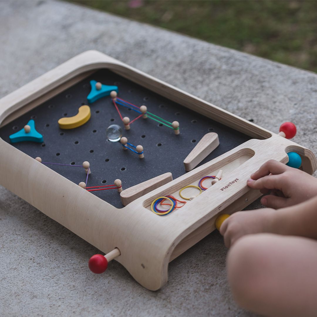 PlanToys Sustainable Wooden Pinball Game