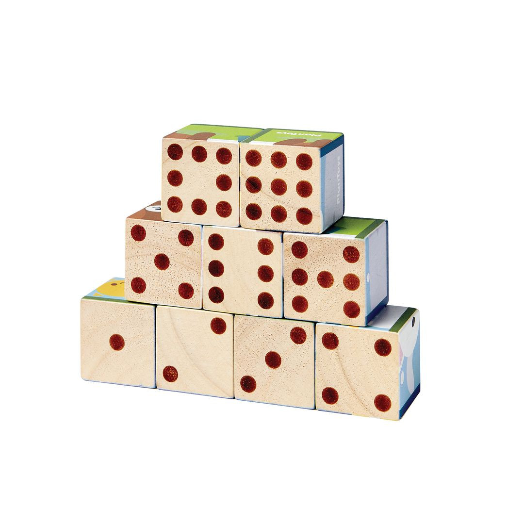 PlanToys Animal Puzzle Cubes: Eco-Friendly, Non-Toxic Educational Toddler Preschool Toy