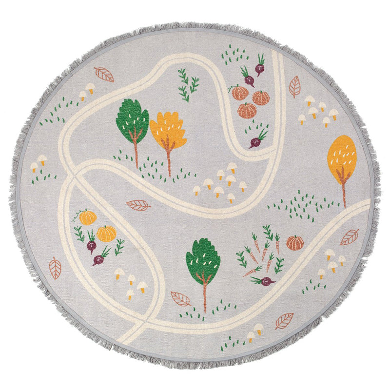 Little Garden Round Cotton Vegetable Garden Play Mat