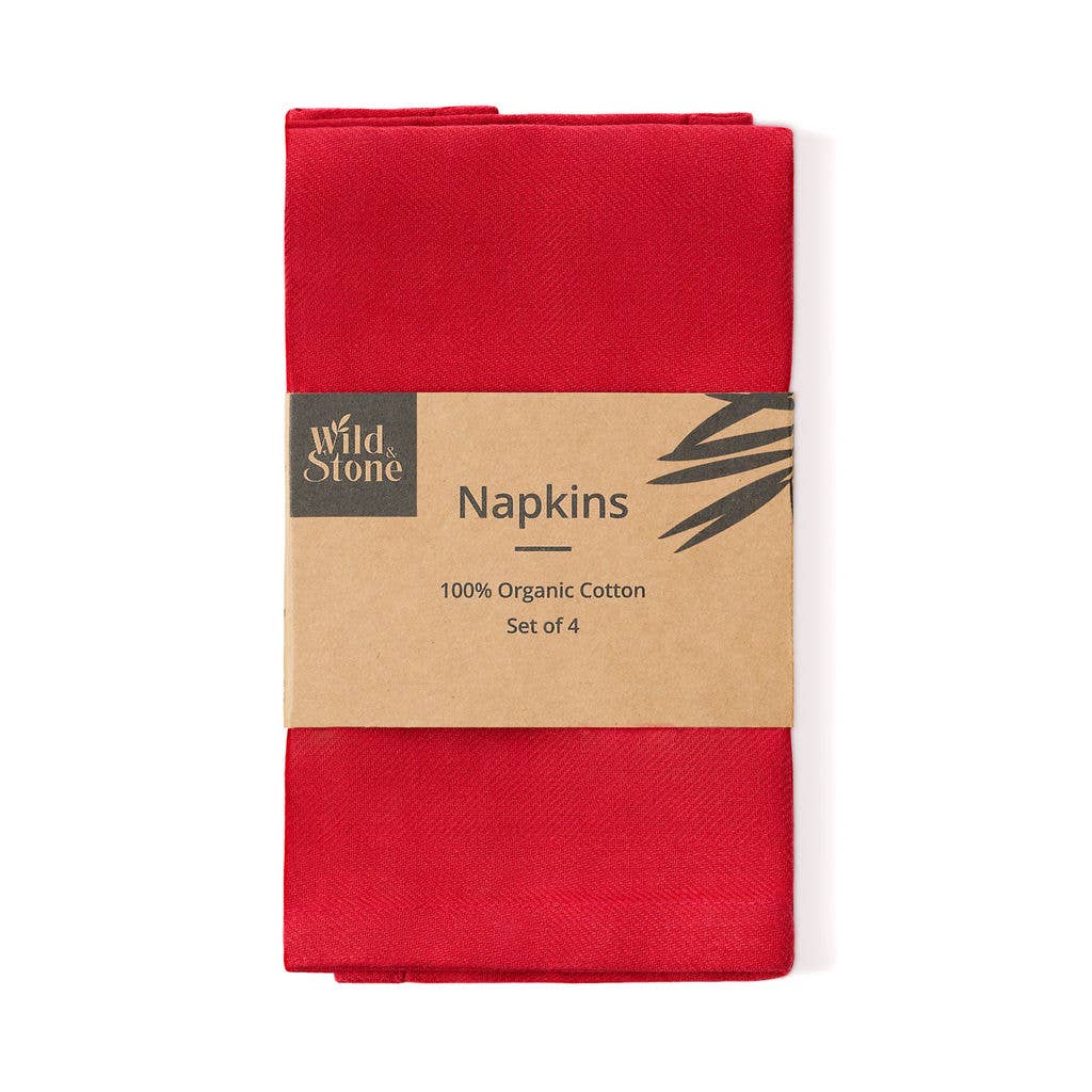 Eco-Friendly Cloth Napkins – Organic Cotton (4-Pack)