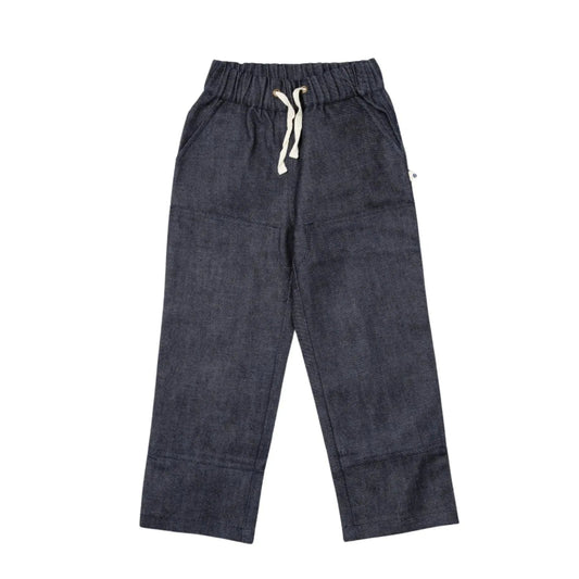 Organic cotton kids comfortable drawstring jeans non-toxic sustainable