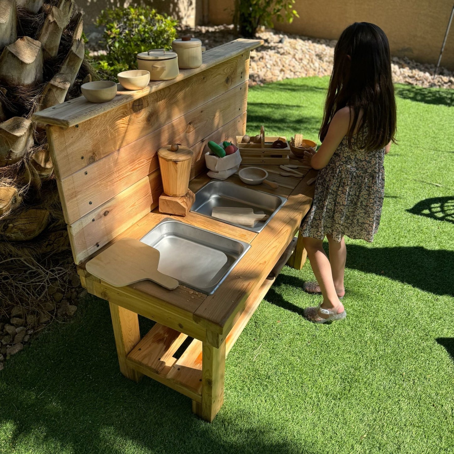 Bunny Hopkins® Mud Kitchen - Eco-Friendly Non-Toxic Outdoor Play Kitchen Made from American Cedar