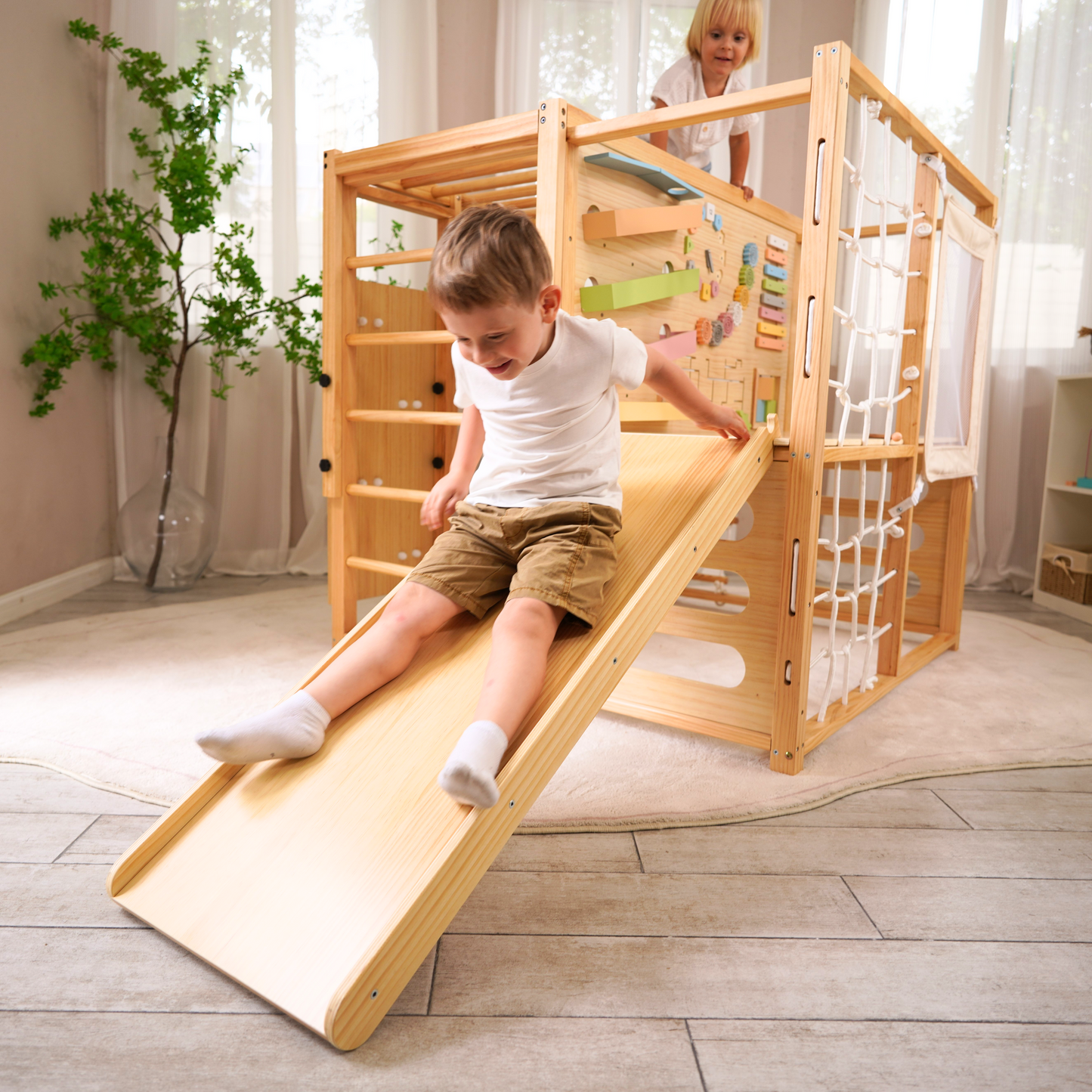 Avenlur Alpine Eco-Friendly Wooden Adventure Gym - Ultimate Indoor Play Experience
