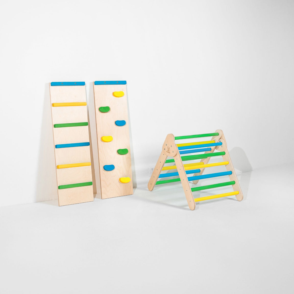 Bunny Hopkins My First Climber Playset – Mini Pikler Triangle with Reversible Ramp, Made in the USA