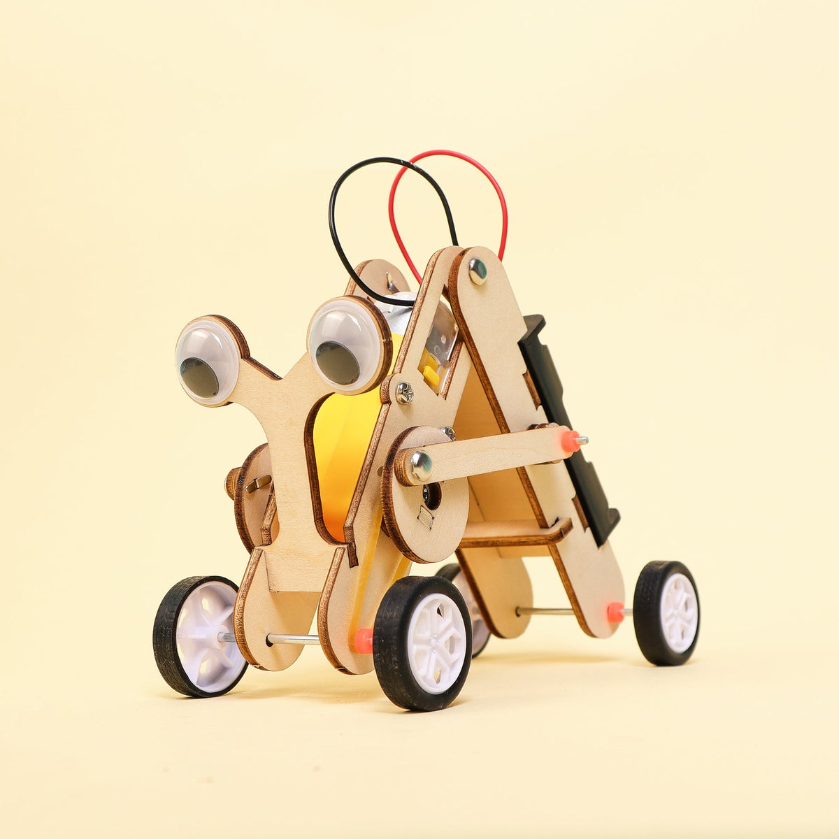 Kitsville Crawling Bug Robot DIY Kit – Wooden STEM Building Kit for Kids