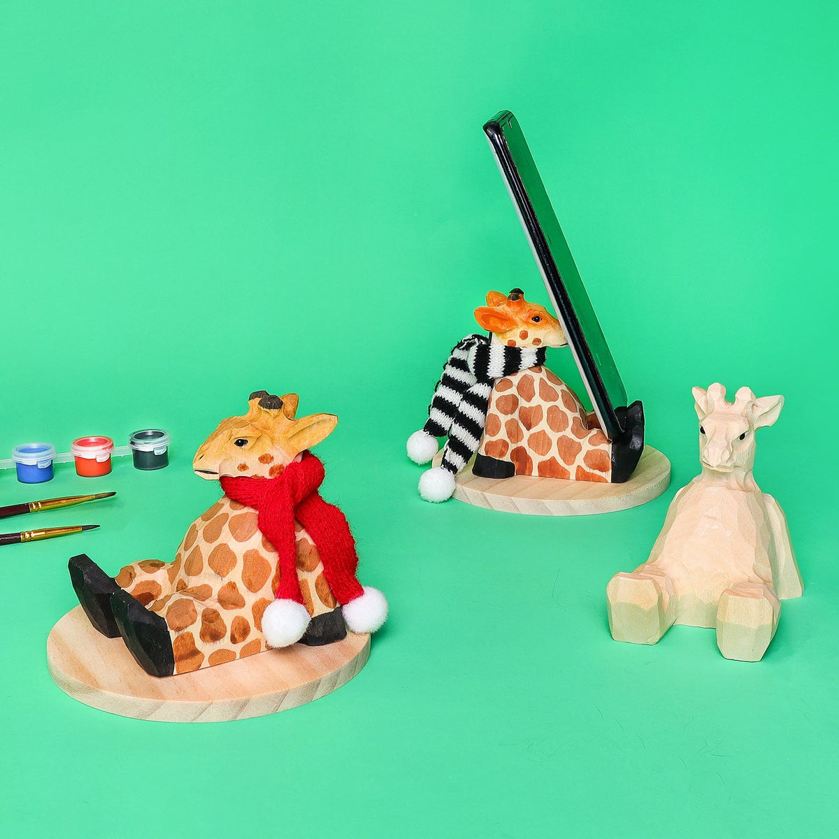 Kitsville Giraffe Painting Kit – Wooden DIY Craft Kit