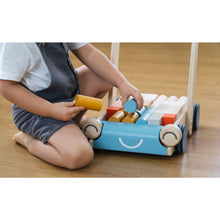 Load image into Gallery viewer, PlanToys Eco-Friendly Wooden Baby Walker and Building Blocks Set - Orchard
