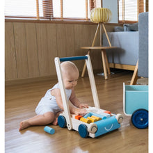 Load image into Gallery viewer, PlanToys Eco-Friendly Wooden Baby Walker and Building Blocks Set - Orchard
