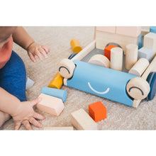 Load image into Gallery viewer, PlanToys Eco-Friendly Wooden Baby Walker and Building Blocks Set - Orchard
