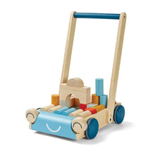 Load image into Gallery viewer, PlanToys Eco-Friendly Wooden Baby Walker and Building Blocks Set - Orchard
