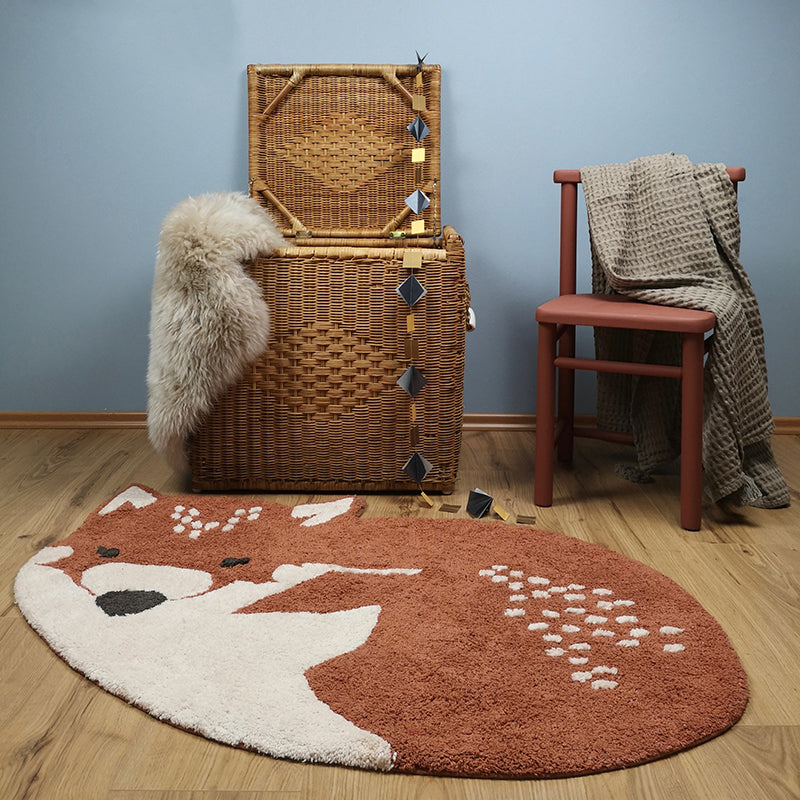 Little Wolf Cotton Kids' Rug