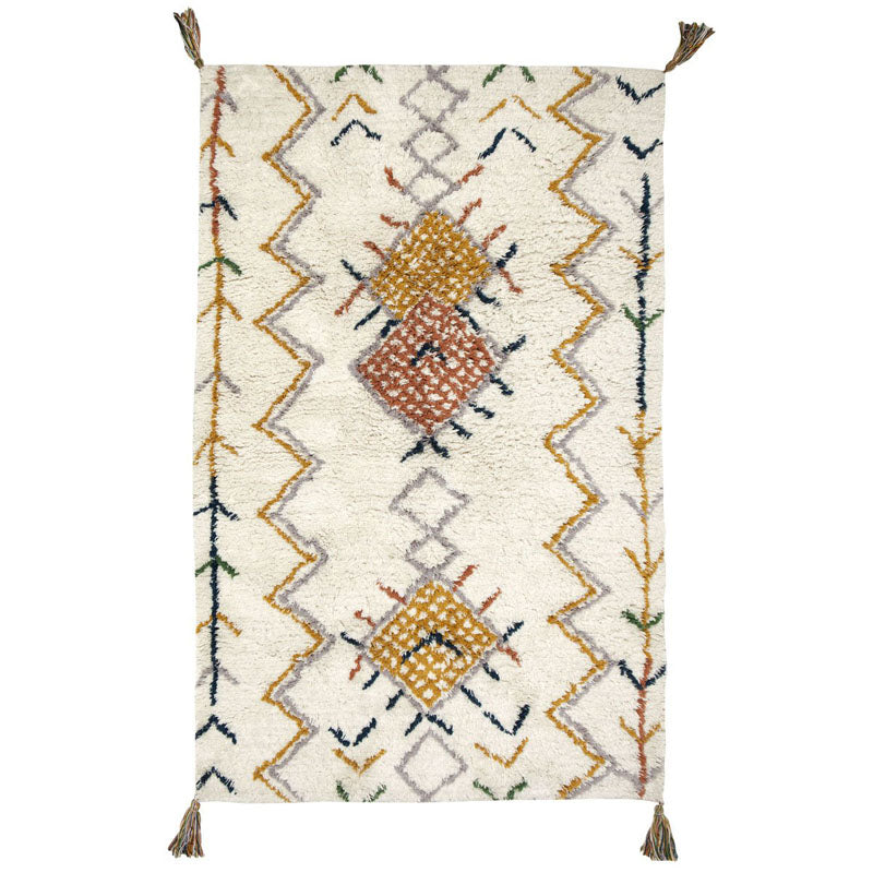 Trishna Berber-Style Long-Pile Cotton Kids' Rug, 3'3" × 5'3"