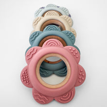 Load image into Gallery viewer, Garden Party Teether Collection - Silicone &amp; Beechwood Flower
