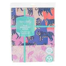 Load image into Gallery viewer, Blue Tigers • Double-Sided Everyday Eco Wrapping Paper
