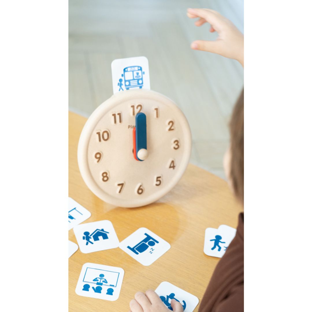 PlanToys Eco-Friendly Wooden Kids' Activity Clock