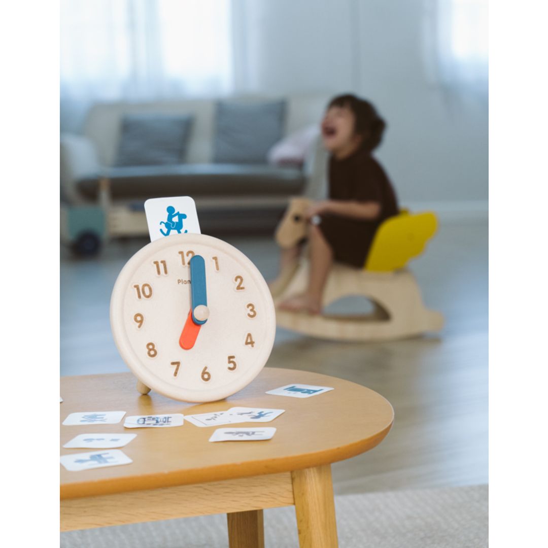 PlanToys Eco-Friendly Wooden Kids' Activity Clock