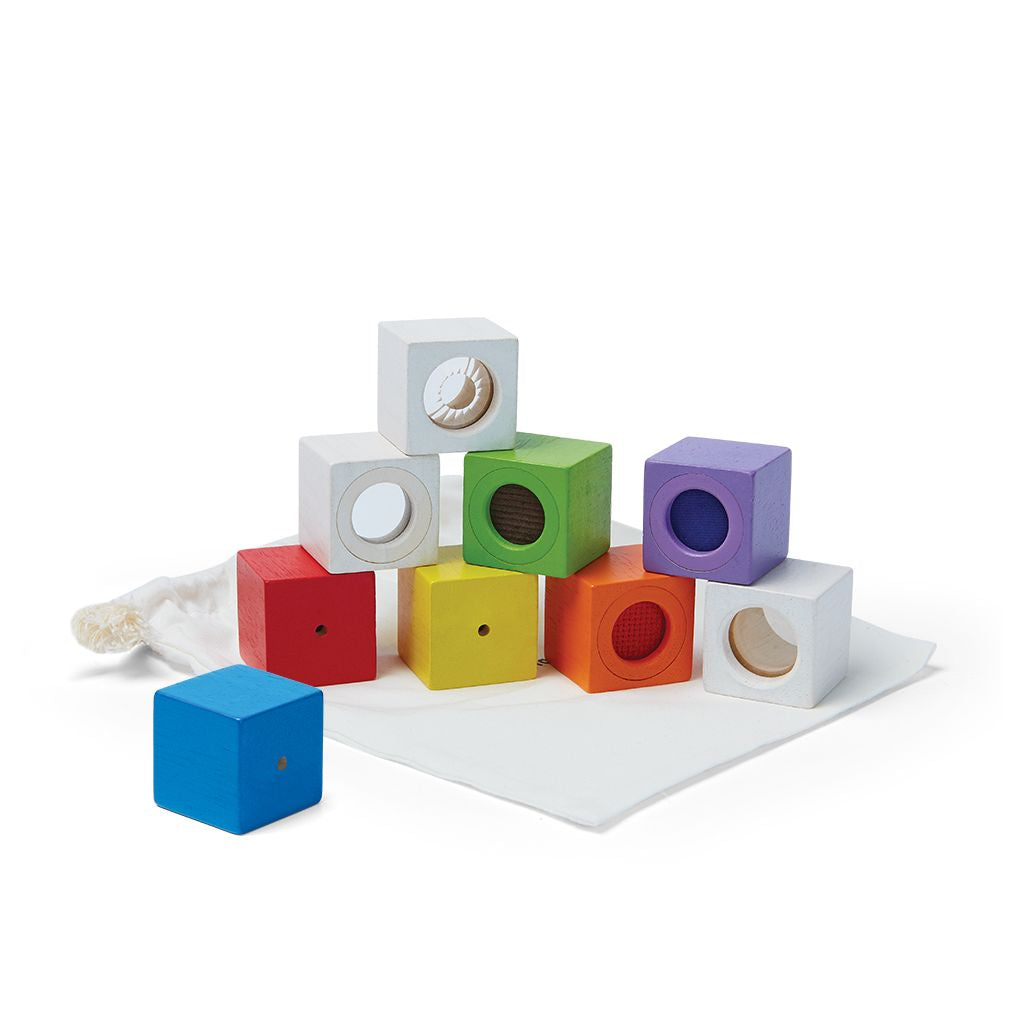 PlanToys Sensory Activity Blocks: Eco-Friendly, Non-Toxic Developmental Baby Toy