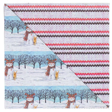 Load image into Gallery viewer, Knits &#39;n Kitty • Double-Sided Eco Wrapping Paper • Holiday Edition
