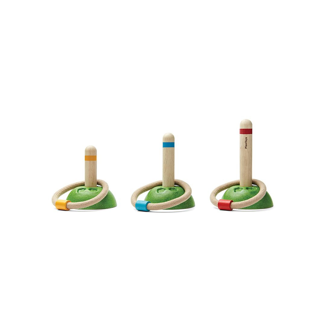 PlanToys Eco-friendly Non-Toxic Wooden Meadow Ring Toss