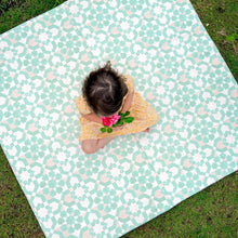 Load image into Gallery viewer, Green Tile Vegan Leather Mat
